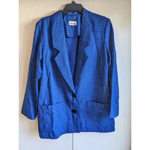 Insepeables Women's Blue Long Sleeve 2 Button V-neck Jacket Size 12